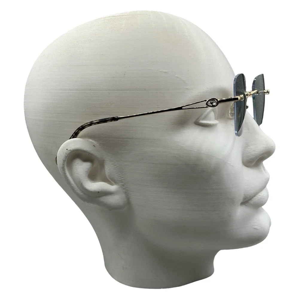 Zelool JCM781375-01 Gold Rimless Eyeglasses Frames Rhinestone Accent 54-18-145